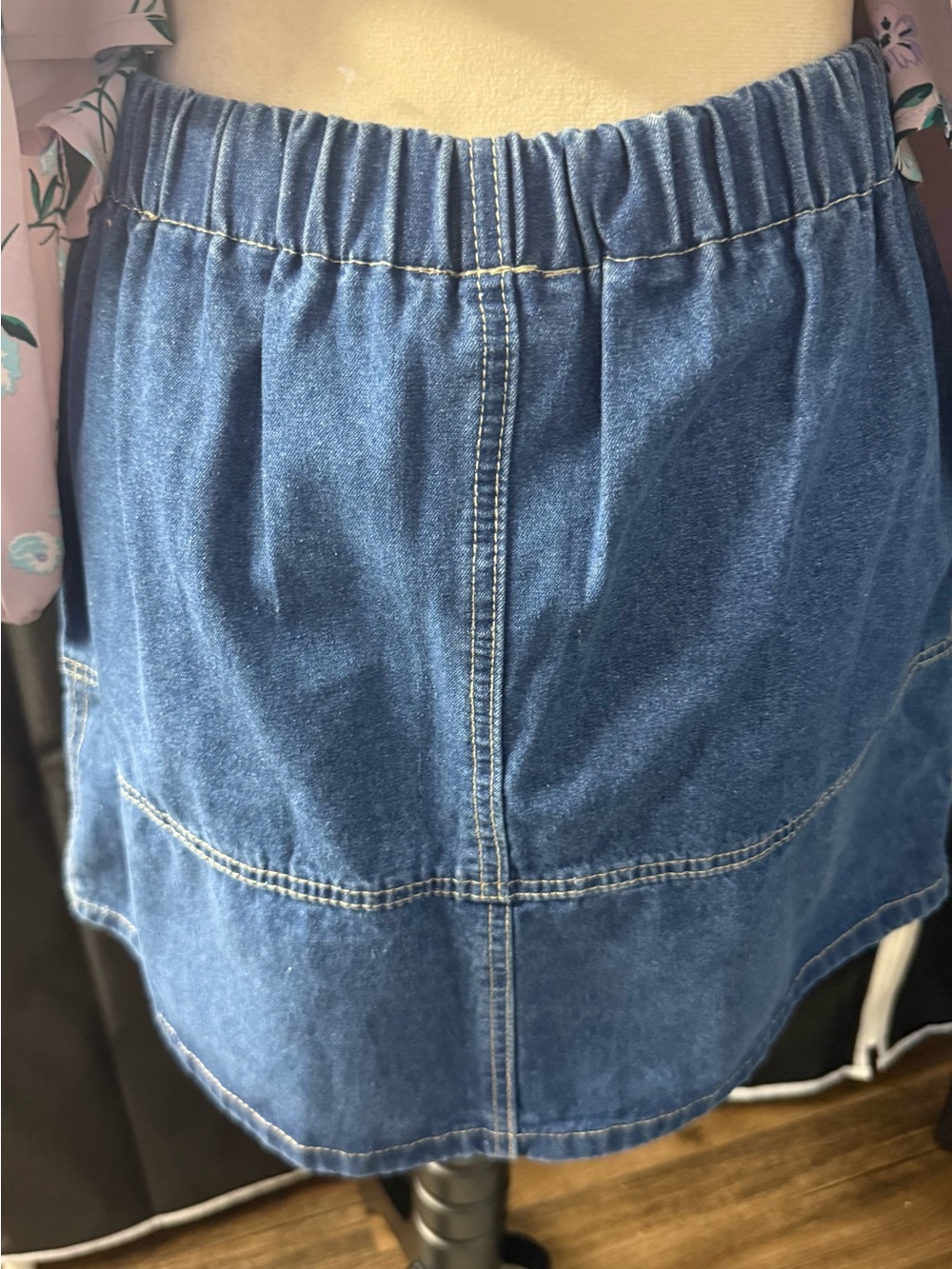 Classic Blue Denim  Skirt - Women